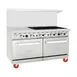 Migali C-RO6B-24GL-LP 6 Burners 60" LP Gas Range, 24" Griddle, 2 Standard Ovens, 240.000 BTU 3 image