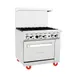 Migali C-RO6B-NG 6 Burner 36"  Natural Gas Restaurant Range  w/ Standard Oven, 177.000 BTU 3 image