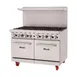Migali C-RO8B-NG 8 Burners 48" Gas Restaurant Range w/ (2) Space Saver Ovens, 248.000 BTU 1 image