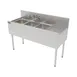 Perlick TS48M3-DBR Underbar Sink Units, 3 Compartment with Right Drainboard 1 image