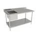 GSW USA WT-PS3048L 48" Prep Table Sink Unit, Bowl on Left with Faucet - 16 Gauge 1 image