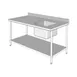 GSW USA WT-PS3072R 72" Prep Table Sink Unit, Bowl on Right with Faucet - 16 Gauge 2 image