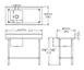 Sapphire Manufacturing SMTPS-2448L 48" Work Table with Prep Sink, Bowl On Left - 16 Gauge 2 image