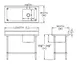 Sapphire Manufacturing SMTPS-2448R 48" Work Table with Prep Sink, Bowl On Right - 16 Gauge 2 image