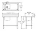 Sapphire Manufacturing SMTPS-2460L 60" Work Table with Prep Sink, Bowl On Left - 16 Gauge 2 image