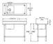 Sapphire Manufacturing SMTPS-2472L 72" Work Table with Prep Sink, Bowl On Left - 16 Gauge 2 image