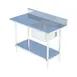 Sapphire Manufacturing SMTPS-2472R 72" Work Table with Prep Sink, Bowl On Right - 16 Gauge 1 image