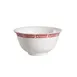 CAC China 105-63 Red Gate Rice Bowl, 6 oz., 3-3/4" Dia x 1-7/8" H, Porcelain, Red/Bone White, 1 Dozen 1 image