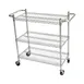 CAC China ACCW-2448S Utility Cart, 48"L x 24"W x 42"H, 3-Tier Chrome Plated Steel, NSF KD Certified 1 image