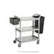 CACChina BTUC-17GY Utility Cart, 31-7/8"L x 17-1/8"W x 35-7/8"H, 3 Shelf, 330 lbs, Polypropylene, Black, BPA‑Free 1 image