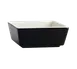 CAC China F-BW4-B/W Fortune Bowl 5oz, 3-1/2" Lx3-1/2" Wx1-5/8" H, Porcelain, Black/White - Dozen 1 image