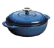 Lodge EC3D33 Dutch Oven, 3 Qt, 10-7/10" Dia. x 4-5/8" H, Blue Cast Iron, Induction Ready 1 image