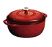 Lodge EC4D43 Dutch Oven – 4.5‑Qt Red Cast Iron, 11" X 5‑5/8" H, Induction‑Ready, Oven‑Safe To 500°F 1 image