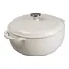 Lodge EC7D13 Dutch Oven, 7.5‑Qt, 12" White Enameled Cast Iron, Induction‑Ready, Oven‑Safe 500°F 1 image