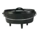 Lodge L10CO3 Camp Dutch Oven – 4 Qt, 11" Dia x 6.8" H, Black Cast Iron Lid, Fire Safe 1 image