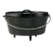 Lodge L12DCO3 Camp Dutch Oven 8‑Qt, 13‑2/5" Dia × 8‑3/5" H, Black Cast Iron, Seasoned, Tripod Ready 1 image