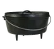 Lodge L14DCO3 Camp Dutch Oven – 10-Qt 14-9/16" Dia x 8-9/10" H, Black Cast Iron, Legs, Flanged Lid 1 image