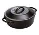 Lodge L2SP3 Dutch Oven, 2 Qt, 7-1/4" Dia x 3-2/5" H, Black Cast Iron, Induction Ready, USA Made 1 image