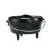 Lodge L8CO3 Camp Dutch Oven – 2‑Qt 9" Cast Iron, Black, Flanged Lid for Coals, Campfire Safe 1 image