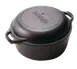 Lodge L8DD3 Double Dutch Oven – 5‑Qt Cast Iron, Black, 10" Diameter, Induction‑Ready 1 image