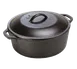 Lodge L8DOL3 - 5 Qt Cast Iron Dutch Oven, 10-9/10" Dia x 5-2/5" H, Black, Induction, Made in USA 1 image