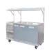 New Age 54238 Aluminum Dish Zone Mobile Bussing Station - Indoor/Outdoor 1 image