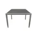Oak Street OD-TK3636-G Square Outdoor Table 36" x 36" Gray Teak Top, Steel Base Silver Finish, Nylon Glides 1 image