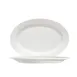 CAC China 101-13 Platter, 11-1/4" L x 8-1/4" W x 1" H, Oval Porcelain White, Rolled Edge - Dozen 1 image