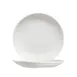 CAC China 101-7C Lincoln Plate, 7" Dia. 7/8" H, Round Coupe, Porcelain, Bone White - Dozen 1 image