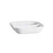 CAC China 101-SQ2 Lincoln Sauce Dish, 3"L x 3"W x 3/4"H, 2 Compartments, Porcelain Bone White - Dozen 1 image