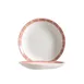 CAC China 105-21C Red Gate Plate, 12" Dia x 1.5" H, Coupe, Red/Bone, Dishwasher Safe - Dozen 1 image