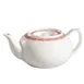 CAC China 105-TPW-2 Red Gate Teapot, 32 oz, 8" L x 3.5" W x 5" H, Porcelain, Red, With Lid - 1 Dozen 1 image