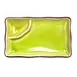 CAC China 666-77-G Japanese Plate, 8" L x 4" W x 1-1/4" H, 2-Compartment, Golden Green - Dozen 1 image