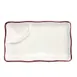 CAC China 666-77-W Ceramic Plate, 8" x 4" x 1-1/4", 2-Compartment, Oven/Microwave Safe - Dozen 1 image