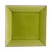 CAC China 666-8-G Japanese Style Square Plate, 9" x 9" x 1.25", Stoneware, Golden Green, 1 Dozen 1 image