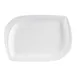 CAC China ASP-13 Aspen Tree Platter 12" L x 8-1/2" W x 1" H Rectangular Porcelain White-  Dozen 1 image