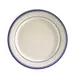 CAC China BLU-21 Blue Line Plate, 12" Dia x 1-1/4" H, Rolled Edge, Ceramic, Dishwasher Safe - Dozen 1 image