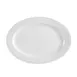 CAC China BST-13 Platter, 11-3/4" L x 7-3/4" W x 1" H, Oval Porcelain, Embossed, Safe - Dozen 1 image