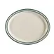 CAC China CES-13 Emerald Tray- 11½" L x 9" W x 1" H Ceramic, Emerald Rim/Speckled/White - Dozen 1 image