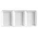 CAC China CN-3T13 - White Porcelain 3‑Compartment Plate, 12½" x 5½" x 1⅛" 6 oz, Dishwasher - Dozen 1 image