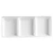 CAC China CN-D3 - 3-Compartment Porcelain Sauce Dish, 2oz Each, 7-1/2" x 3-1/4" x 1", White - Dozen 1 image
