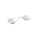 CAC China CN-W2 - Leaf, 2 Compartment 3oz, 11-1/4"L x 3-7/8"W x 2"H, Porcelain, Dishwasher - Dozen 1 image