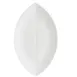 CAC China COL-V41 Flat Leaf Platter, 14" x 8-1/4" x 3/4", Super White Porcelain, Leaf Edge - Dozen 1 image