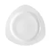 CAC China CPT-16 Camptown Plate - 10-1/2" x 10-1/2" x 1-1/4", Triangular Porcelain, White - 1 Dozen 1 image