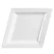 CAC China DM-C61 Diamond Platter, 16" L x 12" W x 1-3/4" H, Porcelain, Dishwasher Safe - Dozen 1 image