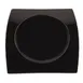CAC China FSB-21-BLK Fashion Bridge Plate, 12" x 12-1/2" x 2", Rectangular Porcelain, Black 1 image