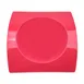 CACChina FSB-21-R Fashion Bridge Plate – 12" x 12-1/2" x 2" Rectangular Porcelain Red Dinner Plate 1 image