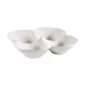 CAC China FWD-8 Flower Dish, 8"L x 8"W x 1-1/2"H, 4-Compartment Porcelain, Dishwasher Safe - Dozen 1 image