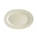 CACChina GAD-91 Garden State Platter – 18" L x 12-1/4" W x 2" H Oval Porcelain Bone White Embossed 1 image