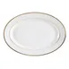 CACChina GRY-14 Platter, 14" x 9-7/8" x 1-1/2", Porcelain, Gold White, Dishwasher Safe - Dozen 1 image
